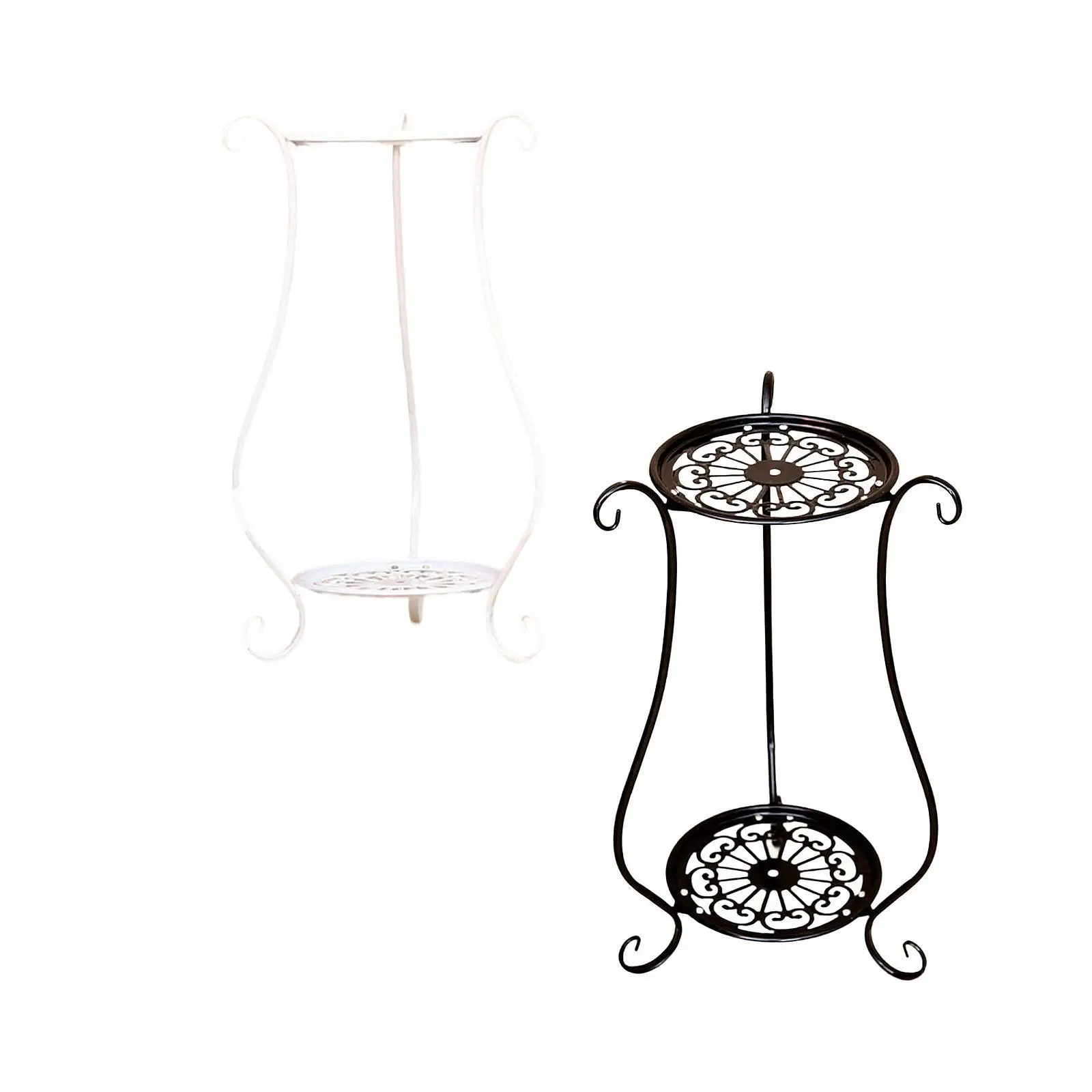 2 Tier Plant Stand Indoor Plant Shelf Metal Multifunctional Flower Display Rack Flower Pot Holder for Living Room Garden Home