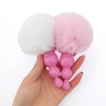 Silicone Anal Plug Plush Rabbit Tail Sex Toy for Women Men Gay Sexy Butt Plug Prostate Massager Tail Anal Plug Erotic Role Play 6