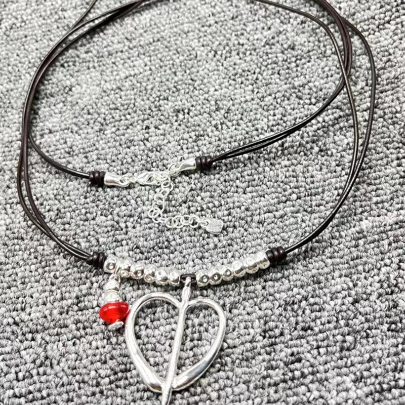 

2022 New Fashion Electroplated 925 Silver Love Fork Chain Pearl Necklace Holiday Jewelry Gift