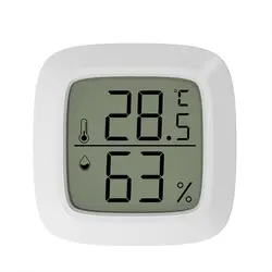 Compact Digital LCD Indoor Thermometer & Hygrometer - Home Temperature and Humidity Sensor (White G775)