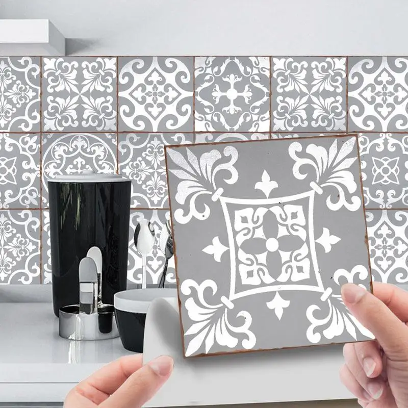 

24 Pcs Tile Decals Waterproof Self-adhesive Peel & Stick Decal Home Decor Tile Stickers ome Decoration Stickers & Posters