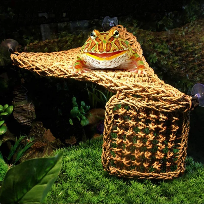 Reptile Seaweed Mats Hammock Terrarium Decoration for Lounger Small Hermit Crabs Geckos Bed Birds Pets Lizard Accessories