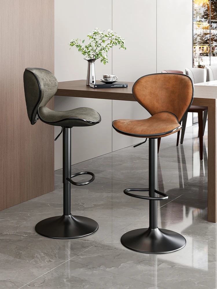 

Барный стул в стиле ретро, роскошный остров, обеденный, чайный, барный стул со спинкой, простой современный стул