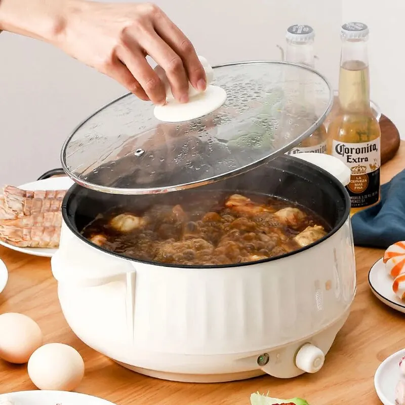 220V Multi Cookers Single/Double Layer Electric Pot 1-2 People Household Non-stick Pan Hot Pot Rice Cooker Cooking Appliances 4