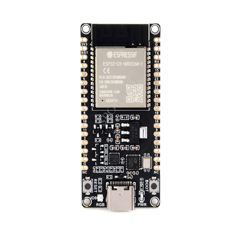 ESP32-C6 ����ũ����Ʈ�ѷ� �������� 6 ���� ����, 160MHz �̱� �ھ� ���μ���, USB �� UART ���� ���� ����