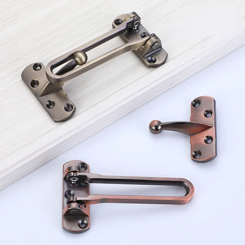 Door latch anti-theft buckle door buckle door bolt lock hasp anti-lock household thickening mute anti-rust
