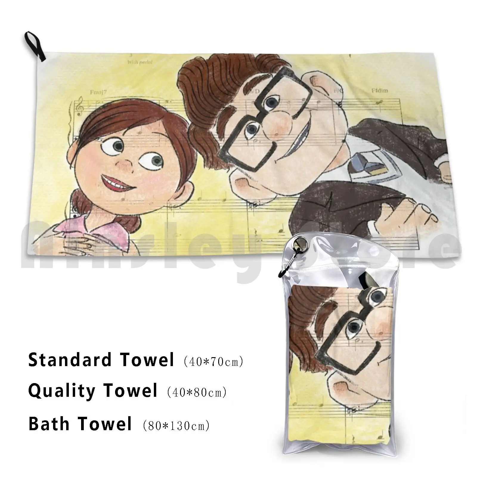 Married Life Bath Towel Beach Cushion Up Carl Ellie Married Marriage Wedding Married Life