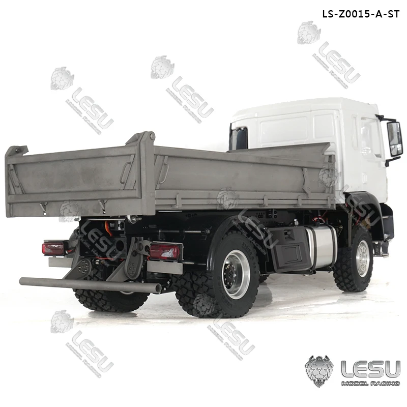 4*4 LESU 1/14 TGS RC Dumper Truck Metal Chassis Construction Tipper Model Toy With Light Sound Motor ESC TH16798 4