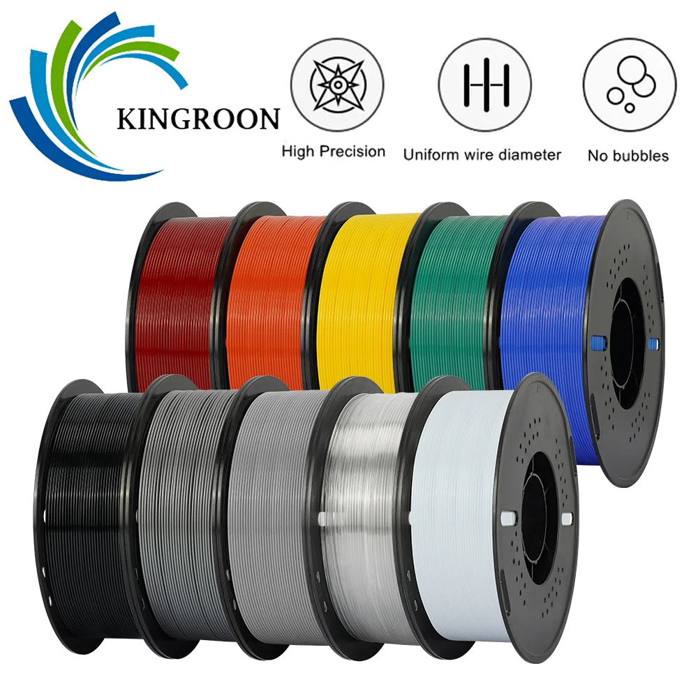 Kingroon PETG TPU PLA 필라멘트 1.75mm 10KG 1KG(2.2lbs)/3D 펜 FDM 3D 프린터용 스풀 다중 색상 3D 인쇄 재료