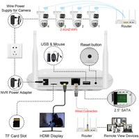 Smar sistema de cctv sem fio kit câmera wi fi 6mp câmeras ip com lente dupla áudio segurança 8ch nvr conjunto vigilância vídeo icse - Imagem 6
