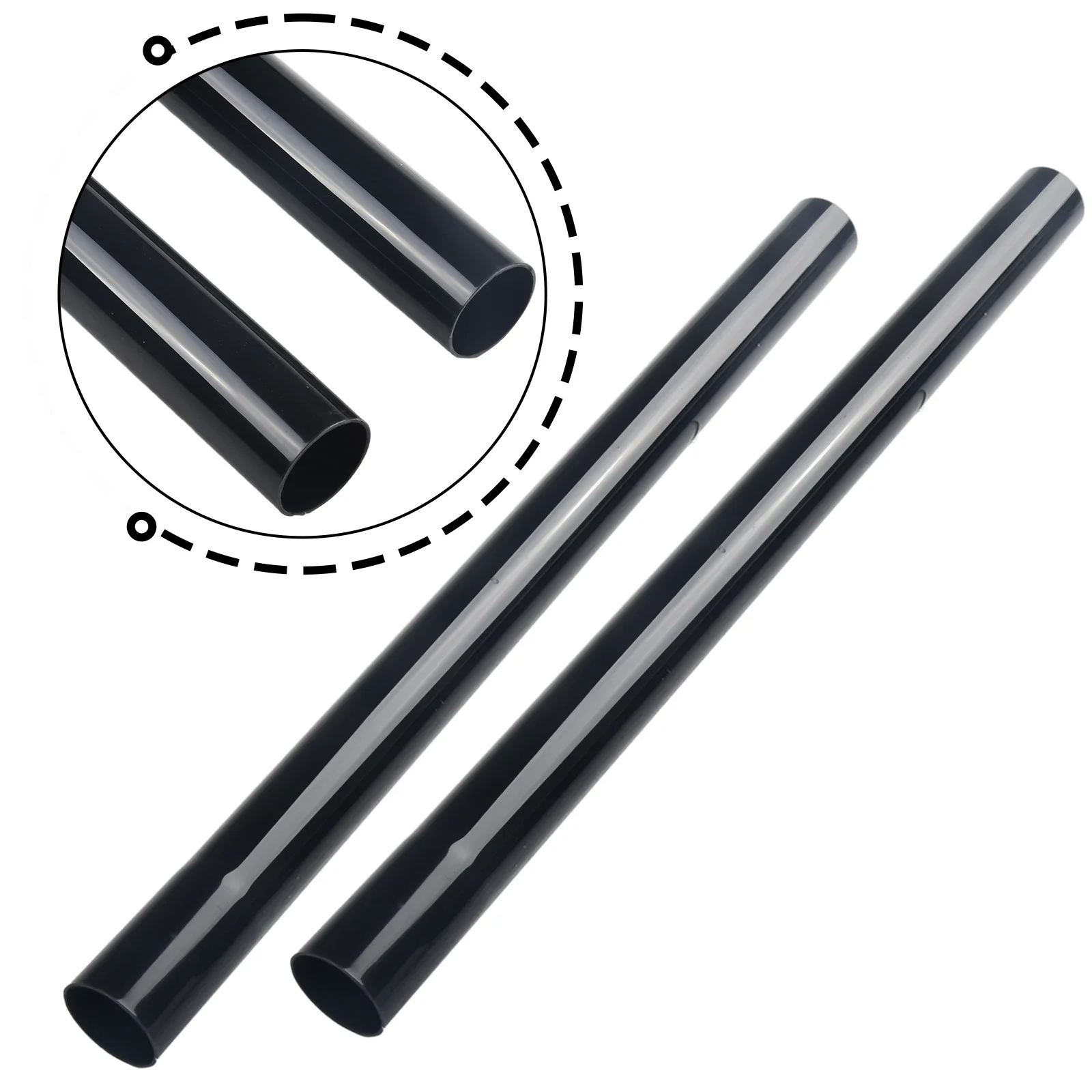 

2pcs Extension Tubes Vacuum Cleaner Wands Attachment Plastic Hose Pole Replacement Black Parts Brand New Hot Sale