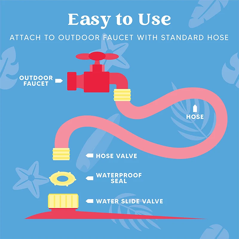 Inflatable Water Slide for Backyard Outdoor Kids Summer Toys Games Sprinkle Water Sliders with Boards For Children Summer Gifts 5 Inflatable Water Slide for Backyard Outdoor Kids Summer Toys Games Sprinkle Water Sliders with Boards For Children Summer Gifts 5