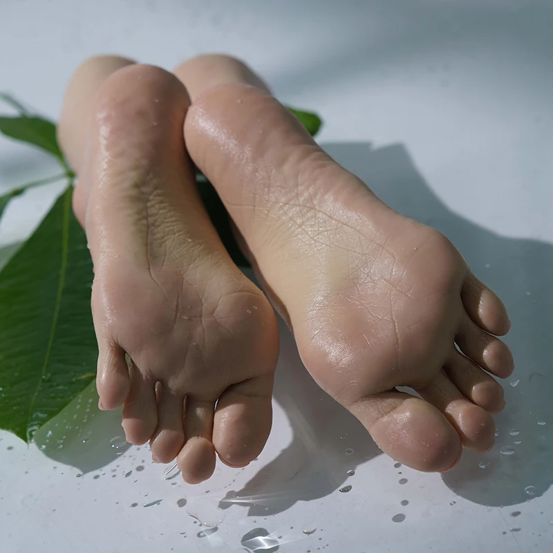 Silicone Female Foot Model Artificial False Nail Practice Mannequin Feet Fetish Shooting Display Props Collecting 1:1 Real Z3725