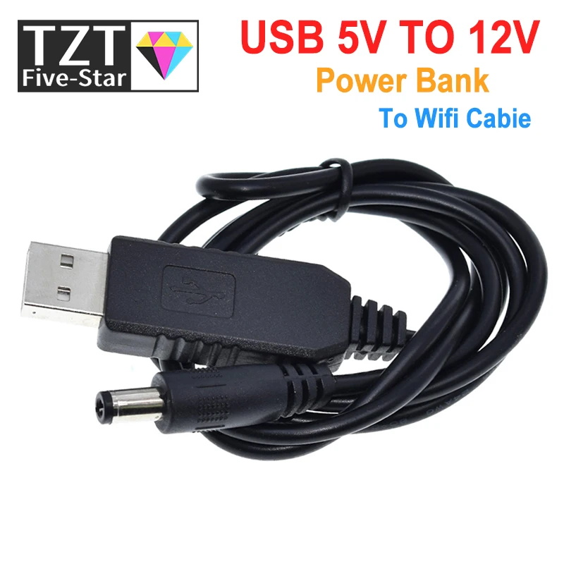 Фото USB DC 5V to DC 9V / 12V Step Module USB Converter cable2. 1x5,5mm Male Connector №1