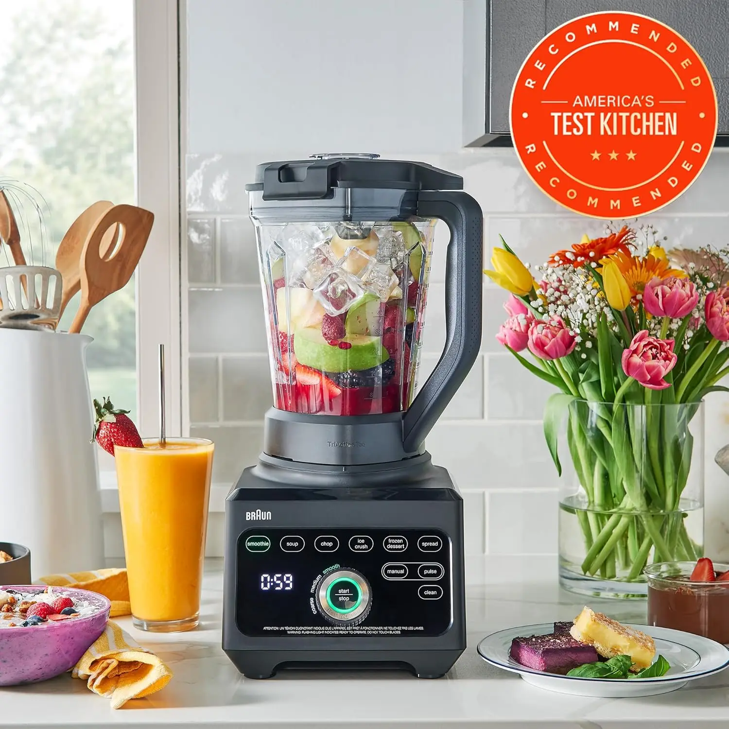 JB9040BK TriForce Power Blender 1600W, 68oz, iTexture Control,Black 6