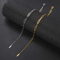 Skyrim Friendship Paperclip Link Chain Men Women Girls Stainless Steel Gold Color Bracelets Minimalist Jewelry Valentine Gift - Image 3