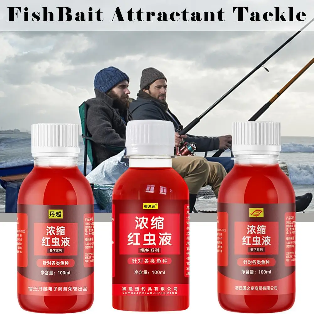 

100ml Freshwater Fish Red Worm Liquid Strong Fish Attractant Concentrated Fishbait Perch For Trout Cod Carp Bass Accessorie L1i0