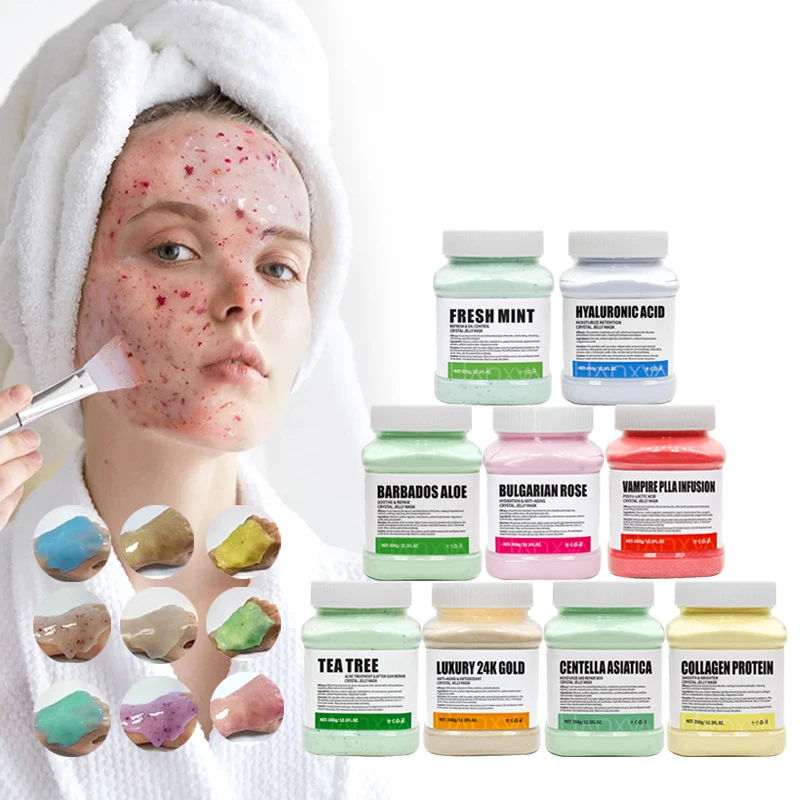 Hydrating Nourishing Jelly Face Mask Powder with Salmon DNA, Hyaluronic Acid & Collagen - 350g