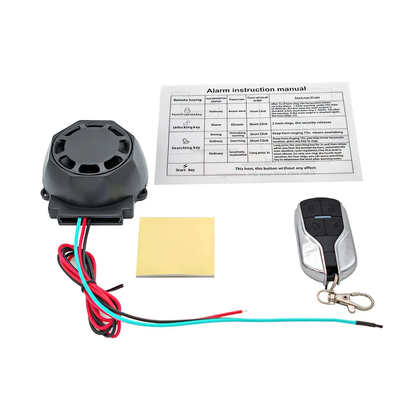 Motorcycle Alarm 12V Universal Vibration Alarm System Simple Install Variety Fixed Methods
