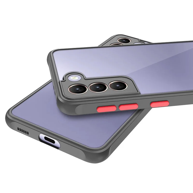 Matte Hard Cover Shockproof Silicone Back Case - Enhanced Protection and Style