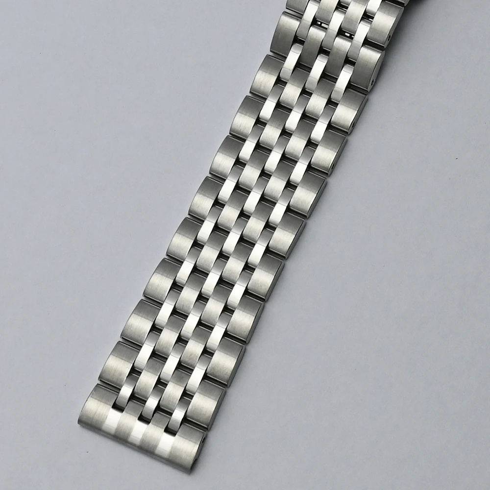 Curved End Stainless Steel Watchband Bracelet – Universal Solid Strap