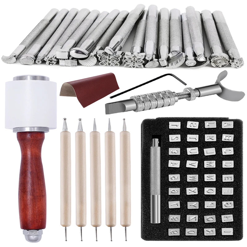 Lmdz Useful Leather Embossing Tools Kit With Leather Stamping Carving