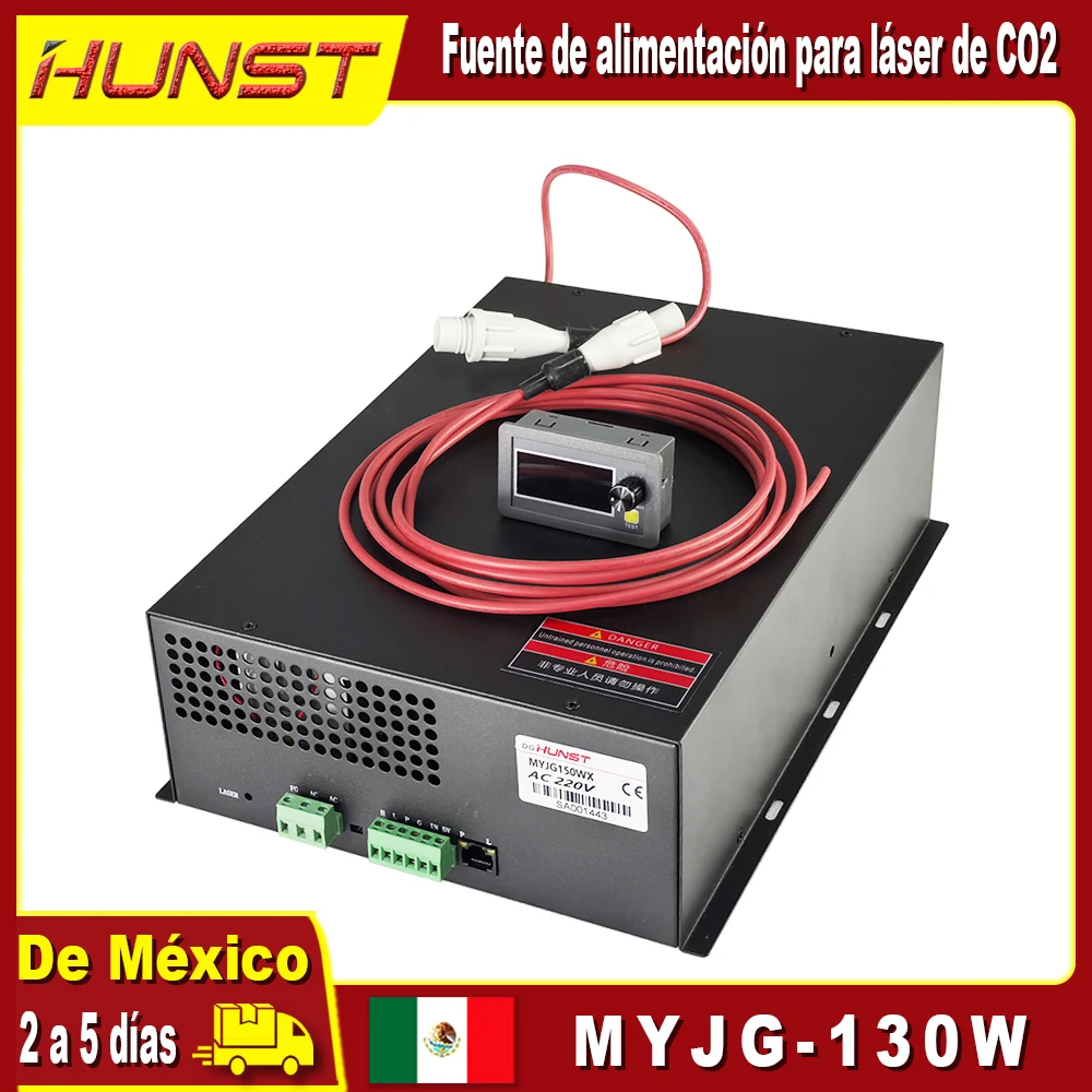 Hunst 130w CO2 Laser Power Supply MYJG-150W Suitable For 130~150w CO2 Engrag And Cutting Machine Glass Tube