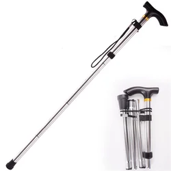 Enhanced Outdoor Telescopic Multifunction Walking Cane (Silvery)