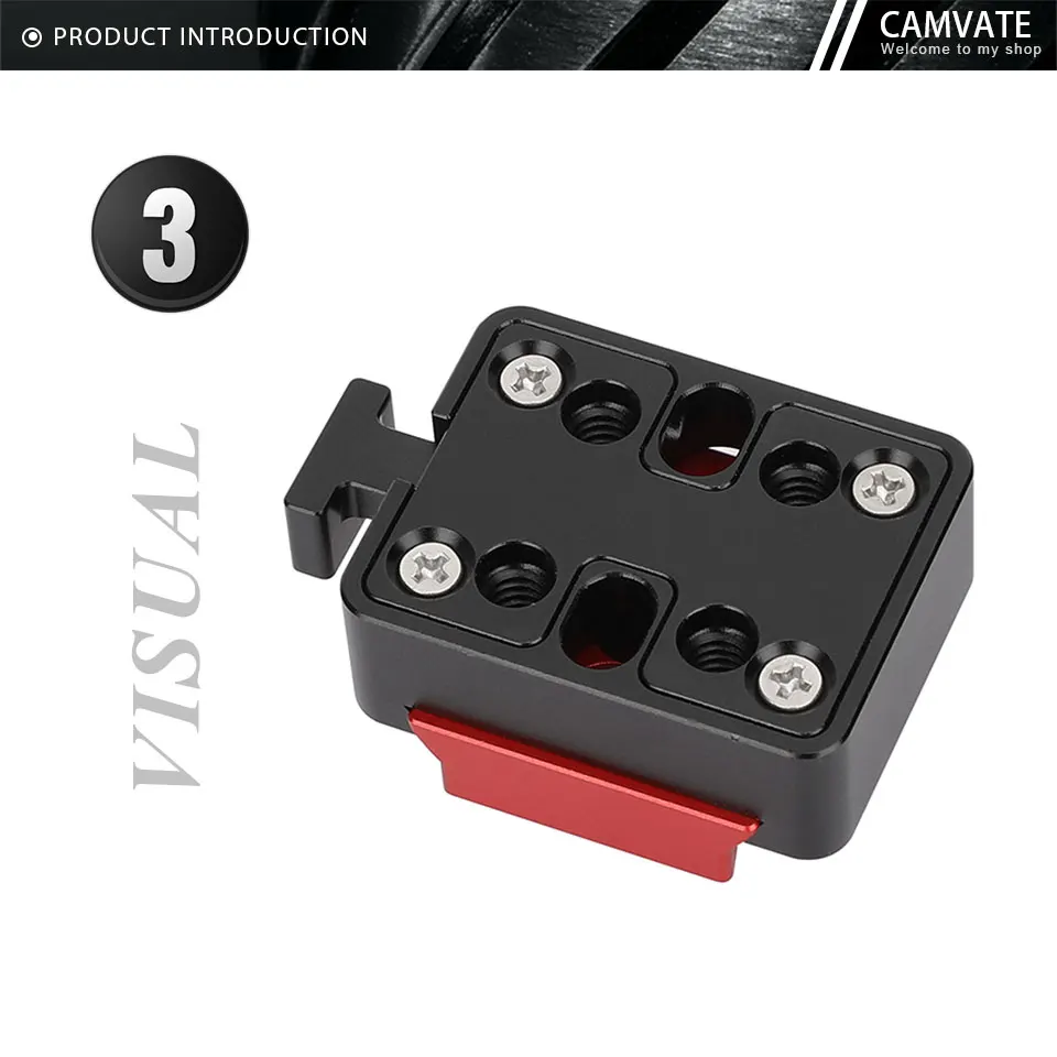 V-Lock Quick Release Base Station and Wedge Kit With 1/4 Mounting Threads Holes