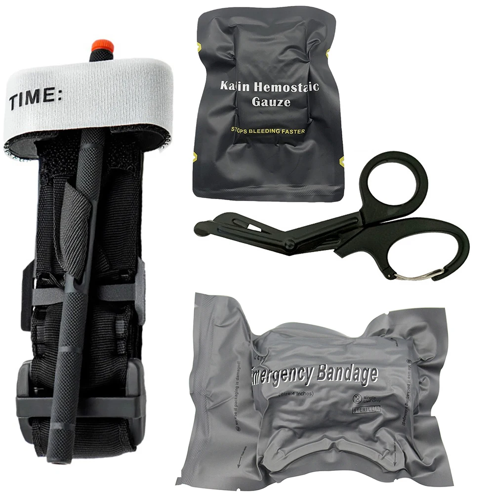 

Poseidon Rescue Israeli Bandage Medical Metail Tourniquet With Pen Emergency Trauma Kit First Aid Tactical Survival Gear
