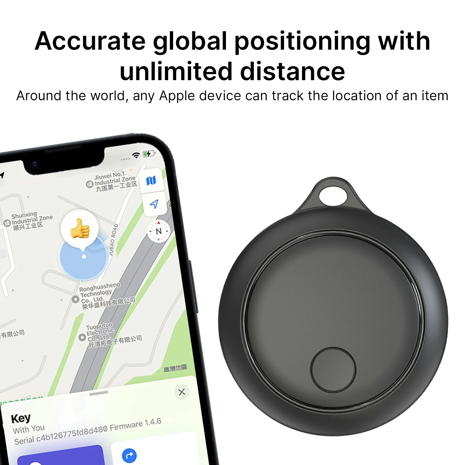 BT Tracker Item Finder Work with Find My 4 Pack Battery Operated Item Locator with Sound Alarm for Keys Wallet Luggage Pet Bags