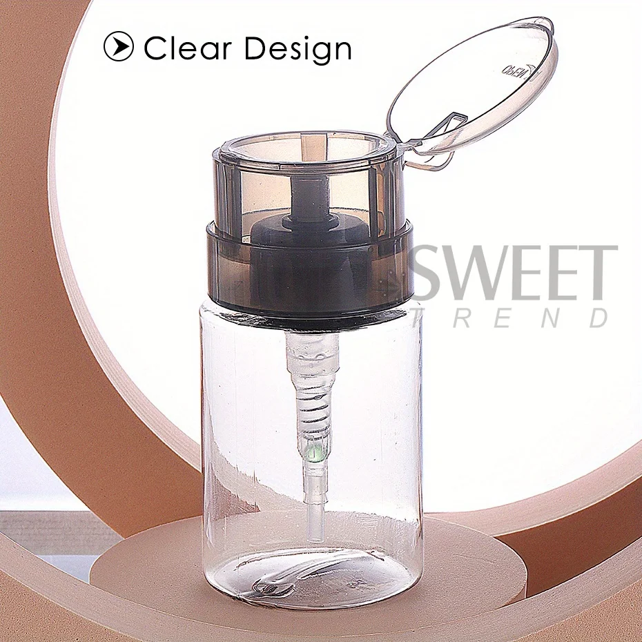 100ml Empty Refillable Nail Storage Bottle Push Down Pump Dispenser Tools Pro Liquid Press Polish Container Manicure Accessories