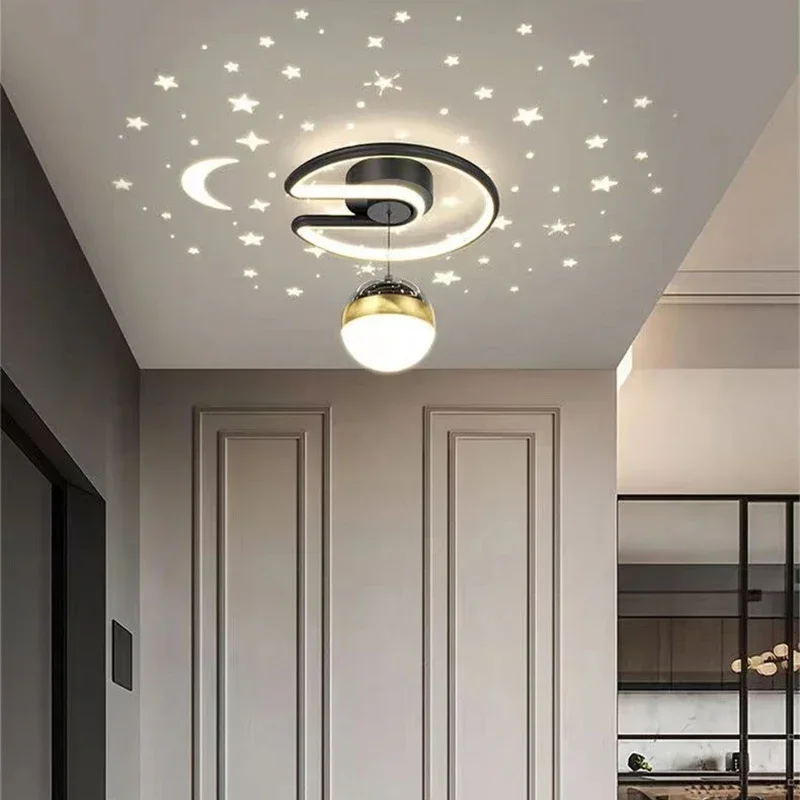 Modern LED Aisle Ceiling Lamp Star Chandelier For Bedroom Porch Corridor Stair Balcony Home Decor Indoor Lighting Fixture Luster