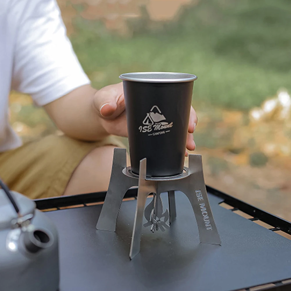 Stainless Steel Stove Stand Support Cross Stove Stand Rack Creative Cookware Accessory for Picnic Backpacking for Mountaineering