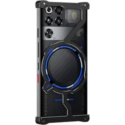 Sleek Metal Frameless Design Bumper Case with Magnetic Compatibility (Black)