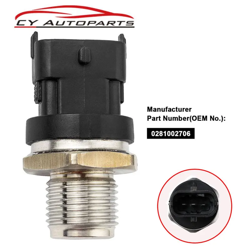 1800 Bar Fuel Rail Pressure Sensor 0281002706 0281002903 0281002937 for VOLVO FIAT JACK RENAULT