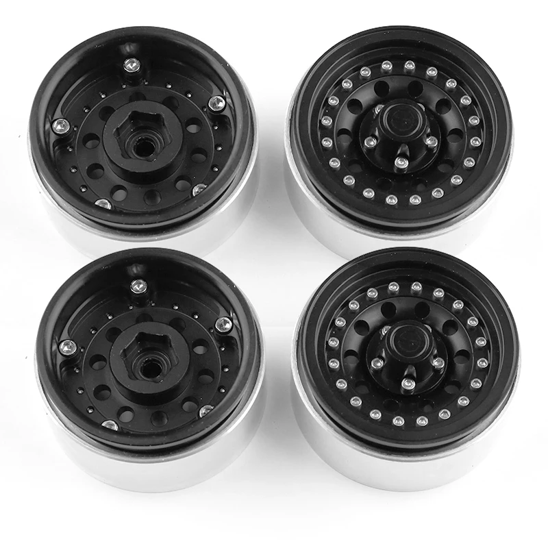 

4 шт. металлическая Ступица колеса Beadlock подходит для 1,9 шин для 1/10 RC Crawler Axial SCX10 90046 D90