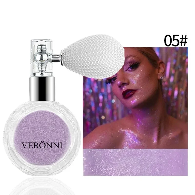 Airbag Shimmer Highlight Powder Spray Waterproof High Gloss Glitter Body Bronzer Highlight Contour Blush for Brightening Makeup 6