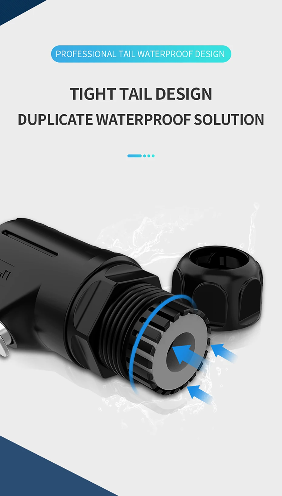 Cnlinko-LP28 Conector de alimentação impermeável industrial, soquete