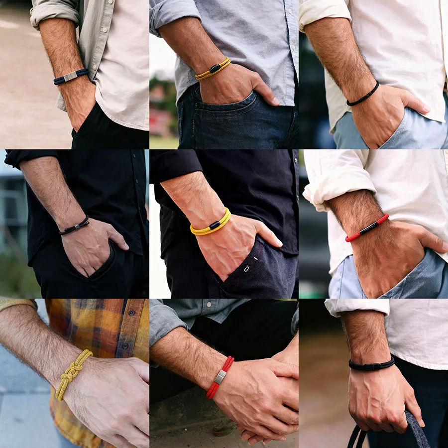 Noter Mode Männer Armband A Grade Ethnische String Charm Armband Armreif Street Party Freizeit Vielseitige Zubehör Pulseria Hombre