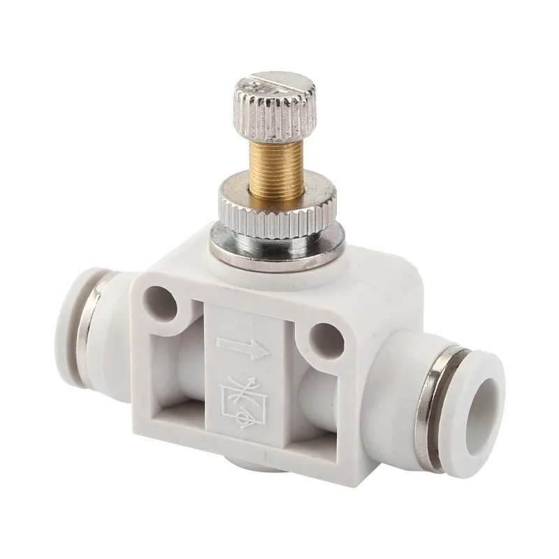 Pneumatic Throttle Valve Air Connector Fitting, Push-In Hose Plastic