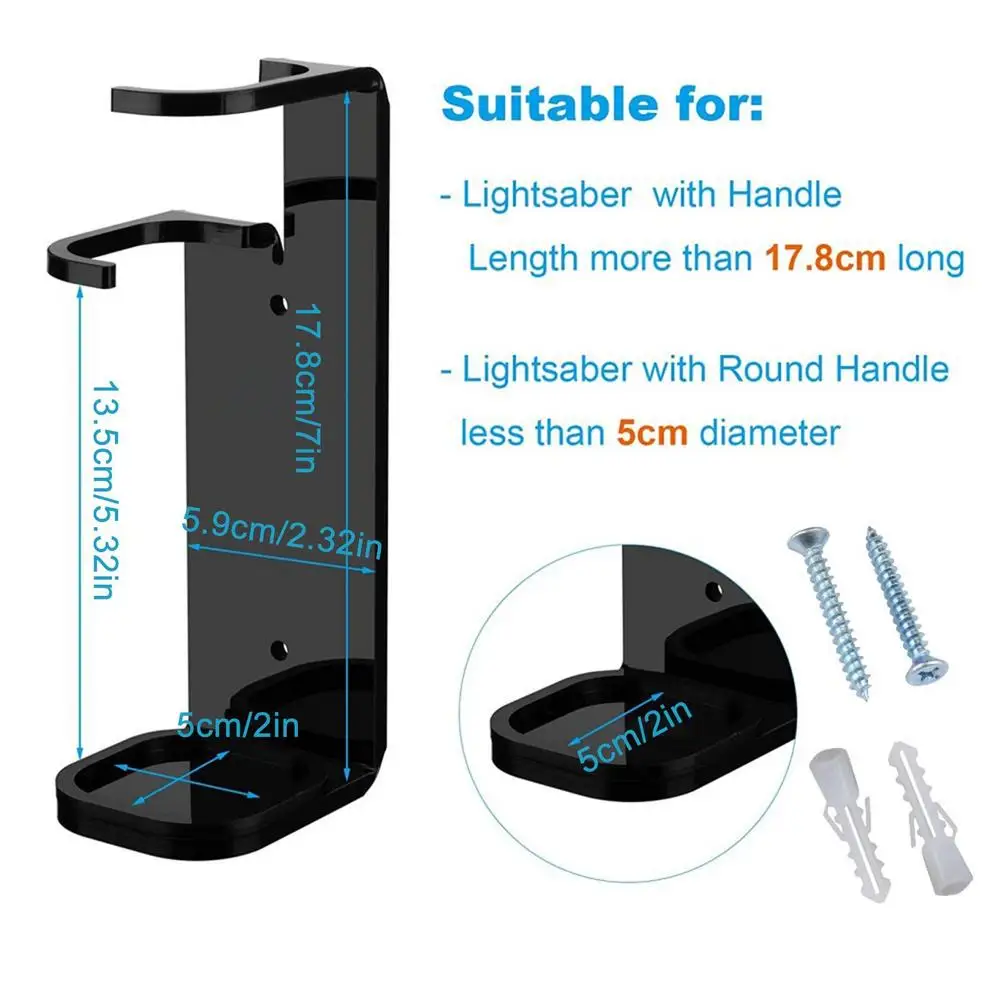 YYST Support mural pour sabre laser transparent – Matériel inclus. :  : Bricolage