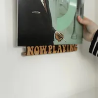 Now Playing Vinyl Record Stand Display Wall Mount Solid Wood Album Shelf Bracket Hanging Storage LP Holder Retro Gift for Music 2