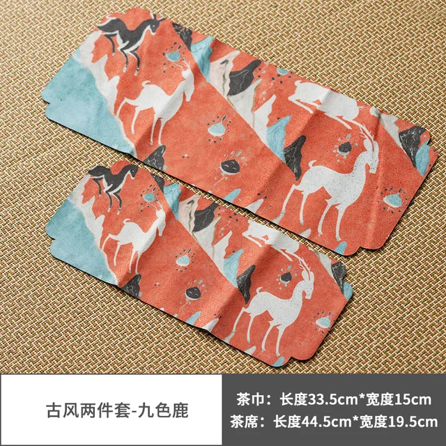 Kínai Szarvasbőr Bársony Tea Törölköző Szőnyeg Pamut Pot Terítő Abszorbens Megvastagodott Téglalap Alakú Szertartás - Image 4