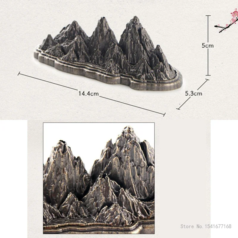 Retro Metal Incense Burners Mountain Peak Shape, Indoor Line Aroma Rack, Tea Living Room Bedroom Decoration, Home Fragrance, 1Pc