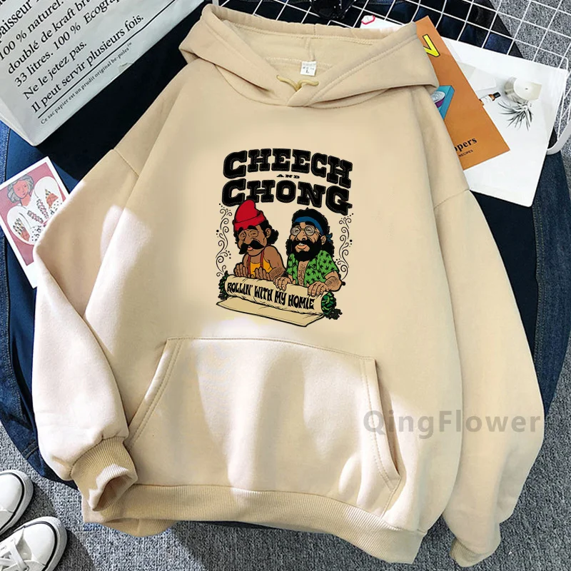 Cheech Chong-Sudadera con capucha para hombre, ropa de calle