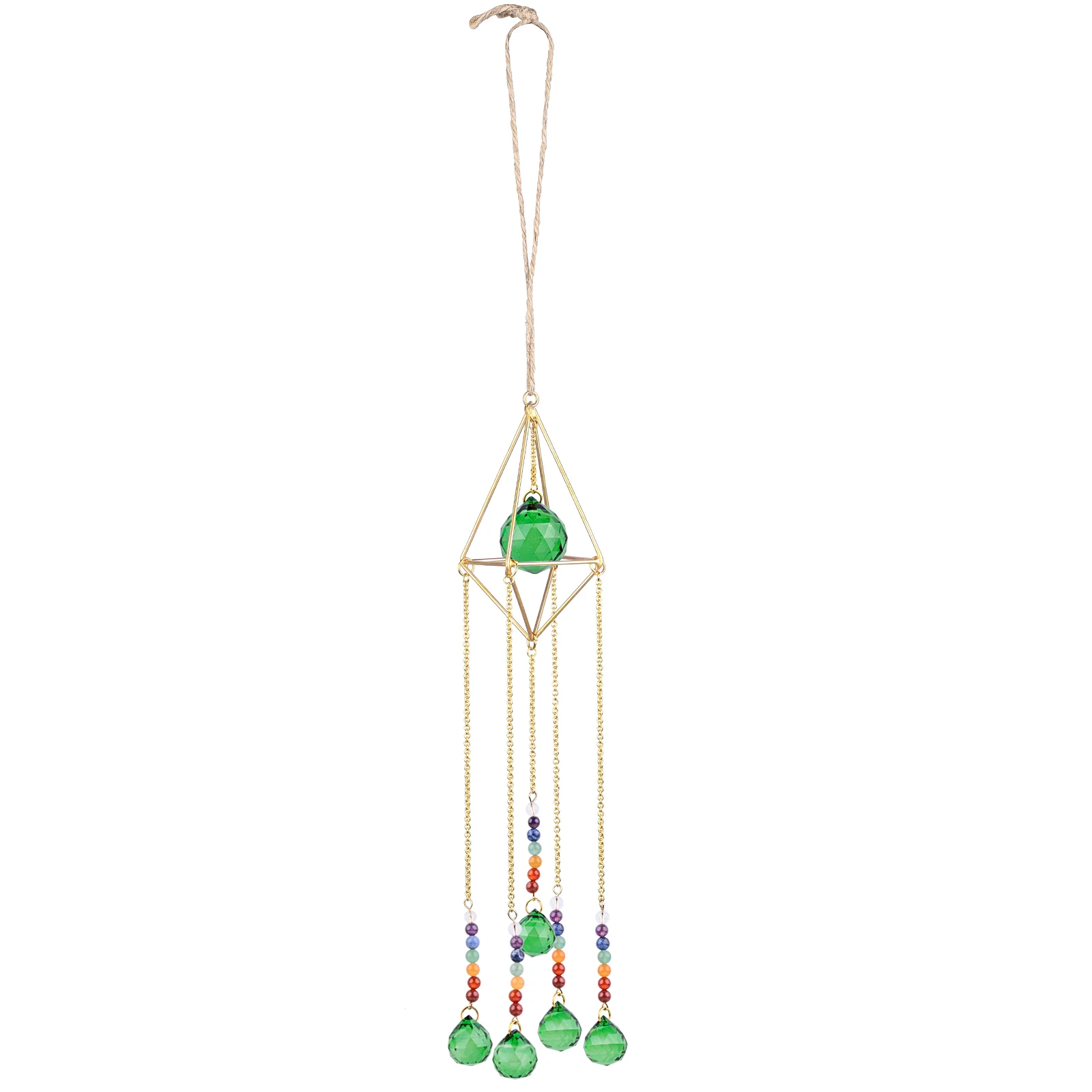 Handmade Geometric Crystal Glass Ball Prism Suncatcher Lucky Hanging Ornaments For Home Office Window Wall Decor