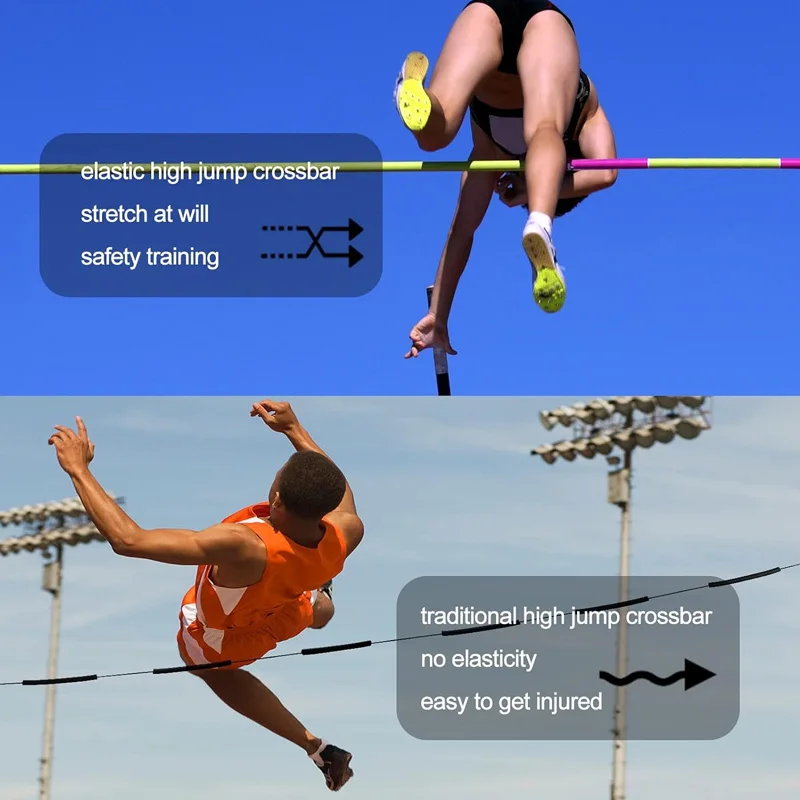 1 Pc Rope High Jump Training Equipment High Jump Bungee Elastic Crossbar Foam Track Rope Soft High Jump Height Training Belt 5