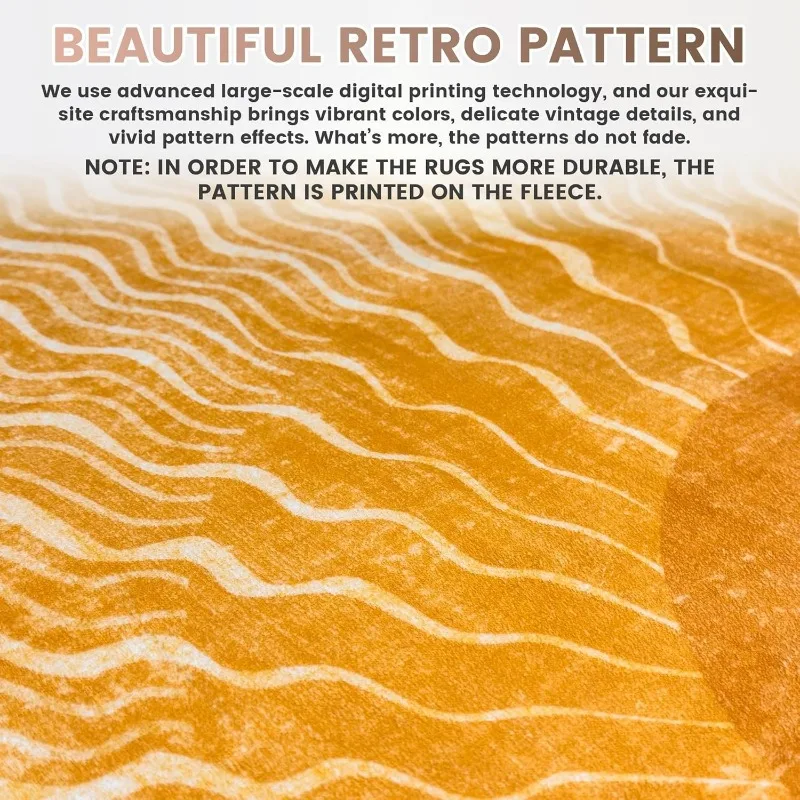 Creative High-end Living Room Carpet Large Area Colorful Wave Sun Print Bedroom Rug Soft Machine Washable Coffee Table Mat Tapis