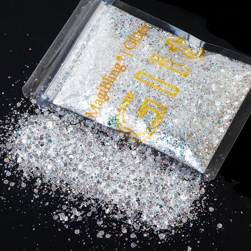 MagiBling 100g Glitter Powder Sparkly Mixed Mermaid Sequins for Salon DIY handmade Nail Art Ornament Toys Accessories s